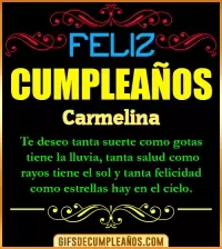 GIF Frases de Cumpleaños Carmelina